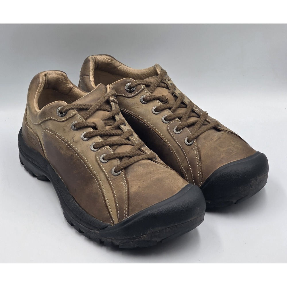 Keen Presidio Shoes Women's 9 Brown Leather Comfort Walking Hiking Sneakers